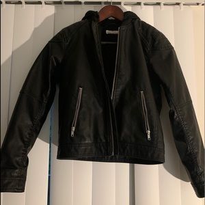Faux Leather Moto Jacket